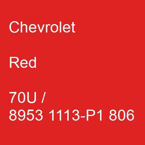 Chevrolet, Red, 70U / 8953 1113-P1 806.